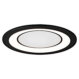 Trio Lighting Downlight empotrable LED redondo Core (10 W, Ø x Al: 15 x 3,5 cm, Negro, Blanco cálido)