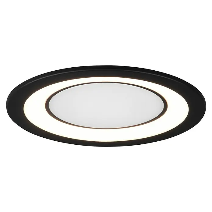Trio Lighting Downlight empotrable LED redondo Core - 10 W, Ø x Al: 14 x 3 cm, Blanco cálido, 1 ud. - Lámpara de techo LED negra con un diseño elegante y moderno y luz circular, que añade un toque de elegancia a cualquier habitación.