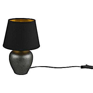 Trio Lighting Lámpara de sobremesa redonda Abby (40 W, Ø x Al: 18 x 26 cm, Negro, E14)