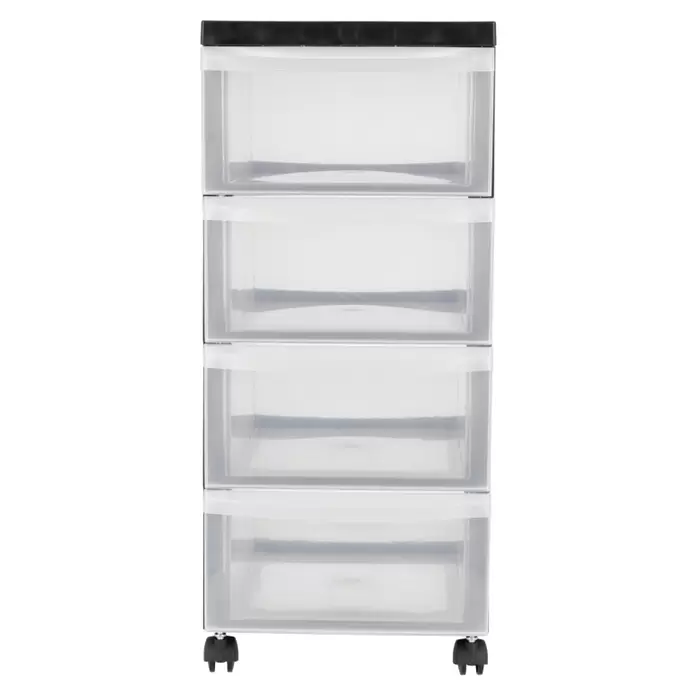 Rollcontainer - L x B x H: 40 x 29 x 66,5 cm, Anzahl Schubladen: 4 Stk., Kunststoff