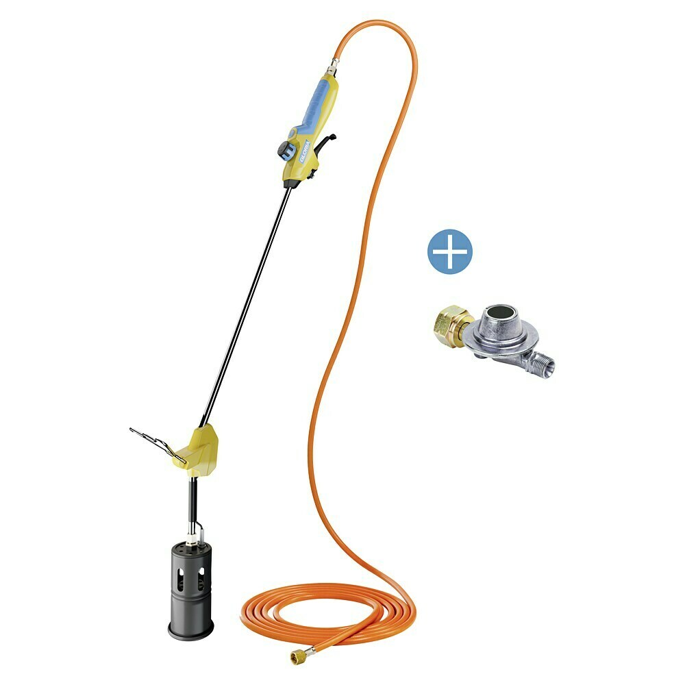 Proweltek Unkrautvernichter Gasbrenner - Thermo-Brenner 1700°C Mit 5m Schlauch Und Rollwagen