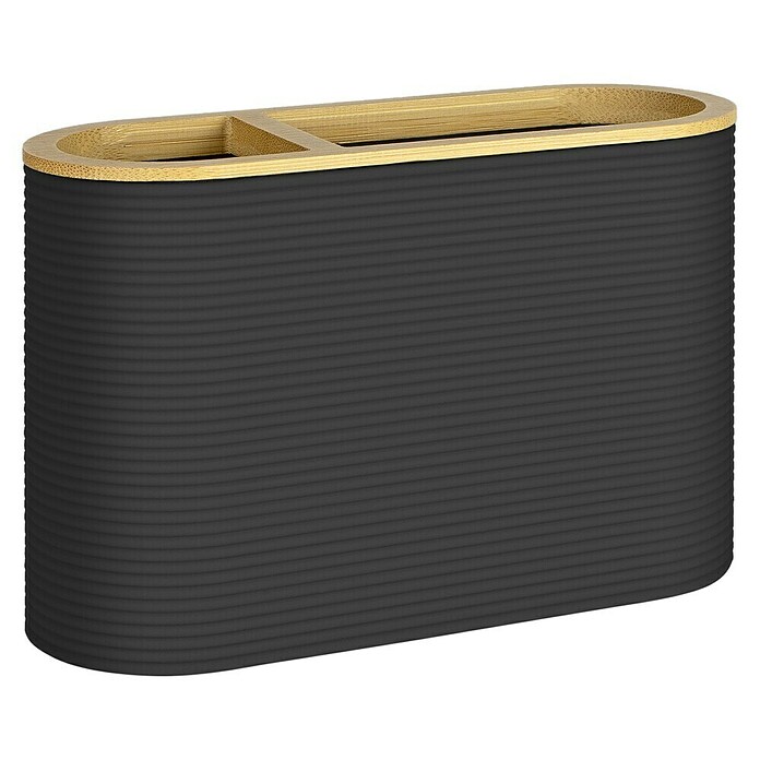 Portacepillos Laos (Plástico, Negro) | BAUHAUS