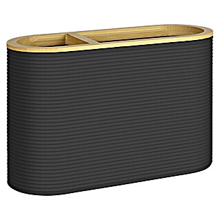 Portacepillos Laos (Plástico, Negro)
