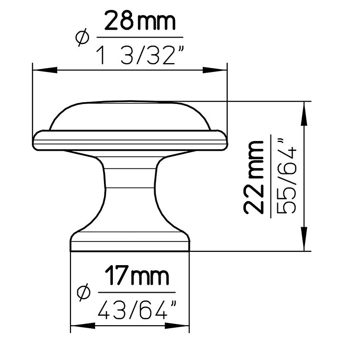 Siro Gumb za pohištvo  (Vrsta pohištvenega ročaja: Gumb, Ø x V: 28 x 22 mm, Jeklo, Zlata) | 1150 - Möbelknöpfe und Griffe | AAEB - Möbelbeschläge | AAE - Beschläge | AA - Eisenwaren | A - Eisenwaren | BAUHAUS