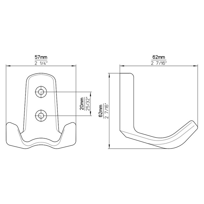 Siro Garderobna kljuka  (Do x Š x V: 62 x 57 x 62 mm, Bela, Plastika) | 1189 - Hut und Mantelhaken | AAEE - Garderoben | AAE - Beschläge | AA - Eisenwaren | A - Eisenwaren | BAUHAUS