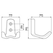 Siro Garderobna kljuka  (Do x Š x V: 62 x 57 x 62 mm, Bela, Plastika) | 1189 - Hut und Mantelhaken | AAEE - Garderoben | AAE - Beschläge | AA - Eisenwaren | A - Eisenwaren | BAUHAUS