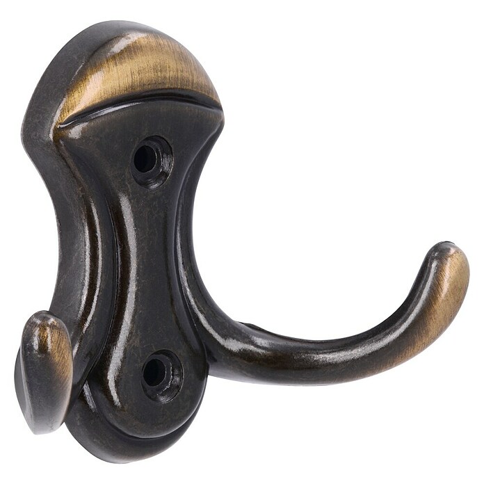Siro Garderobna kuka  (D x Š x V: 84 x 67 x 33 mm, Broj kuka: 2 Kom., Smeđa, Čelik) | BAUHAUS