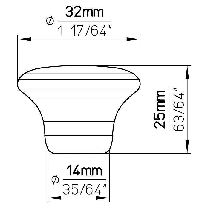 KNOPF SP1-33        PORZELLAN WEISS