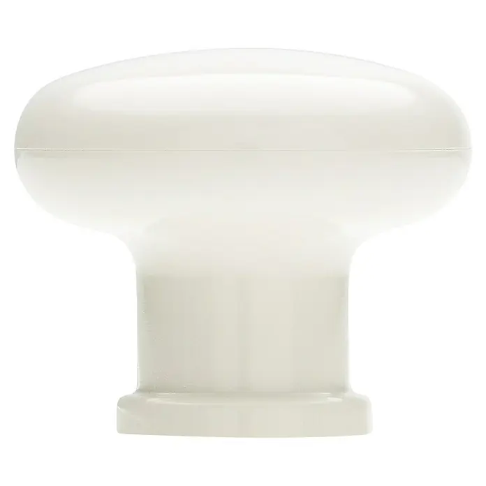 Siro Möbelknopf - Typ Möbelgriff: Knopf, Kunststoff, Ø x L: 32 x 27 mm - Weiße Tischleuchte im modernen Design. Die Lampe hat eine pilzartige Form und ist aus glänzendem Material gefertigt. Elegante Beleuchtung für jeden Raum.