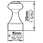 KNOPF S157-15HZ6    KIEFER NAT. LACKIERT