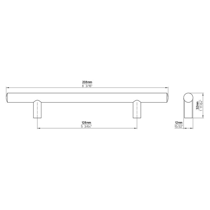 GRIFF 885-208ZN1    GLZD  VERCHROMT