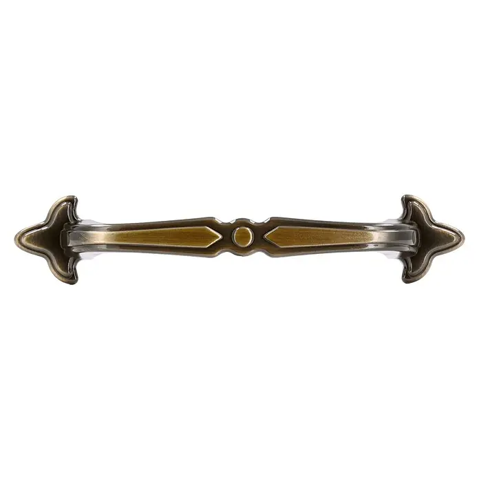 Siro Möbelgriff - Typ Möbelgriff: Bügel, L x B x H: 108 x 22 x 23 mm, Stahl, Braun - Elegante Möbelgriff aus Metall mit einem dekorativen Design in Gold- und Silberfarben. Ein echter Hingucker für jedes Möbelstück!