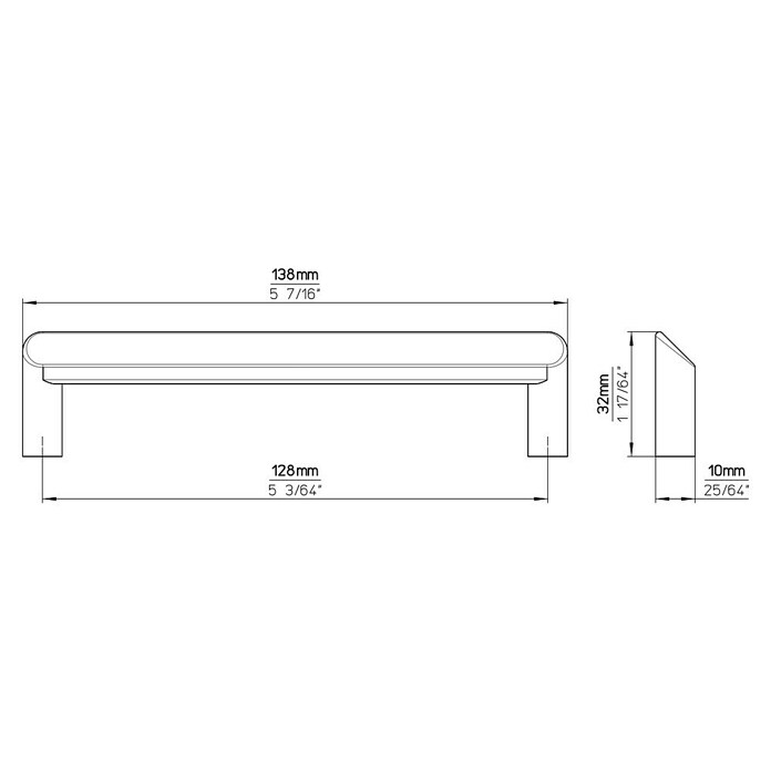 Siro Pohištveni ročaj  (Vrsta pohištvenega ročaja: Obešalnik, Do x Š x V: 138 x 10 x 32 mm, Jeklo, Srebrna) | 1150 - Möbelknöpfe und Griffe | AAEB - Möbelbeschläge | AAE - Beschläge | AA - Eisenwaren | A - Eisenwaren | BAUHAUS