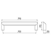Siro Pohištveni ročaj  (Vrsta pohištvenega ročaja: Obešalnik, Do x Š x V: 138 x 10 x 32 mm, Jeklo, Srebrna) | 1150 - Möbelknöpfe und Griffe | AAEB - Möbelbeschläge | AAE - Beschläge | AA - Eisenwaren | A - Eisenwaren | BAUHAUS