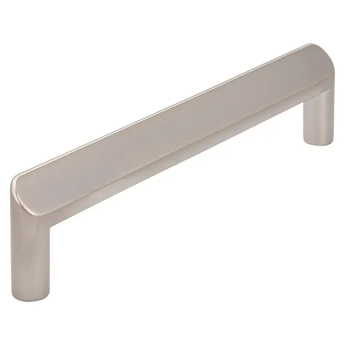 Siro Möbelgriff - Typ Möbelgriff: Bügel, L x B x H: 138 x 10 x 32 mm, Stahl, Silber - Schlichte, moderne Möbelgriff aus Metall mit einem minimalistischen Design. Ideal für moderne Küchen und Badezimmer.