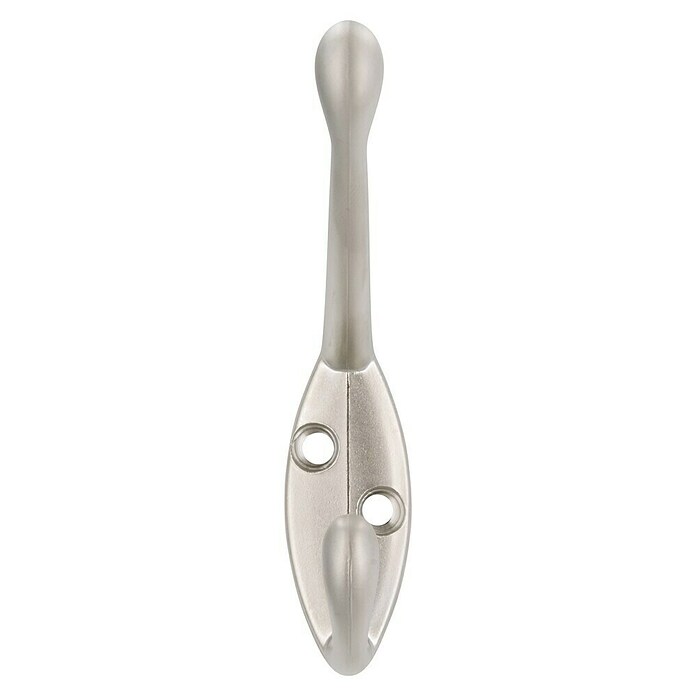 Siro Garderobenhaken (L x B x H: 87 x 18 x 56 mm, Stahl, Oberflächeneigenschaft: Matt, Nickel matt) | BAUHAUS