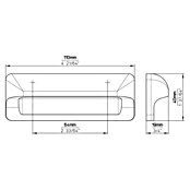 Siro Školjkasta ručka  (D x Š x V: 110 x 40 x 19 mm, Drvo, Smeđa) | BAUHAUS