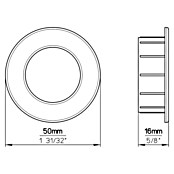 Siro Školjkasta ručka  (Ø x V: 50 x 16 mm, Srebrna, Čelik) | BAUHAUS