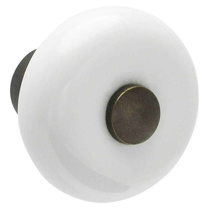 Siro Gumb za pohištvo  (Vrsta pohištvenega ročaja: Gumb, Ø x V: 31 x 30 mm, Porcelan, Bela/Rjava) | 1150 - Möbelknöpfe und Griffe | AAEB - Möbelbeschläge | AAE - Beschläge | AA - Eisenwaren | A - Eisenwaren | BAUHAUS