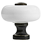 Siro Gumb za pohištvo  (Vrsta pohištvenega ročaja: Gumb, Ø x V: 31 x 30 mm, Porcelan, Bela/Rjava) | 1150 - Möbelknöpfe und Griffe | AAEB - Möbelbeschläge | AAE - Beschläge | AA - Eisenwaren | A - Eisenwaren | BAUHAUS