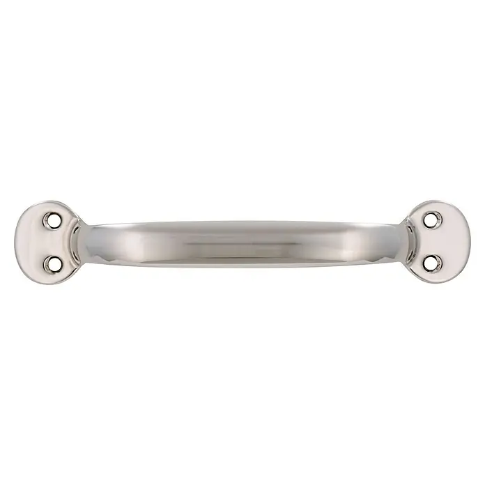 Siro Möbelgriff - Typ Möbelgriff: Bügel, L x B x H: 162 x 37 x 4 mm, Stahl, Silber - Chromfarbener Griff mit zwei Löchern auf jeder Seite, ideal für Schränke oder Schubladen, bietet eine moderne Ästhetik.
