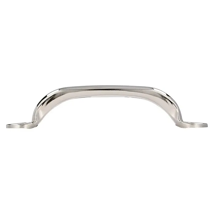 Siro Möbelgriff - Typ Möbelgriff: Bügel, L x B x H: 162 x 37 x 4 mm, Stahl, Silber - Verchromter Möbelgriff in Bogenform, ideal für Schränke und Schubladen, bietet Stil und Funktionalität.