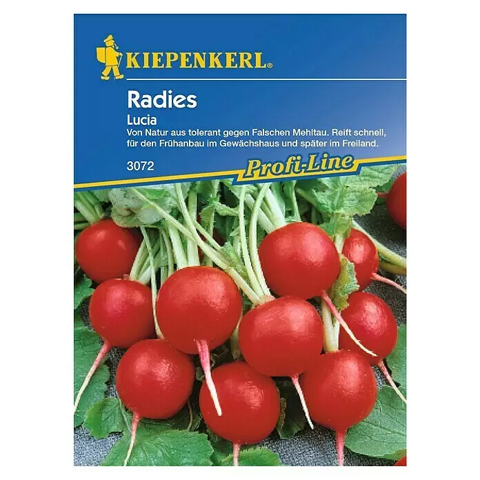 Kiepenkerl Profi-Line Gemüsesamen Radieschen - Raphanus sativus var. sativus, Saatzeit: Januar, Erntezeit: April - Vorderansicht