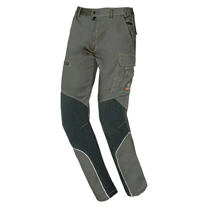Industrial Starter Pantalones de trabajo Stretch Extreme - XS, Gris oscuro - Pantalones de trabajo grises con rodillas reforzadas y múltiples bolsillos.