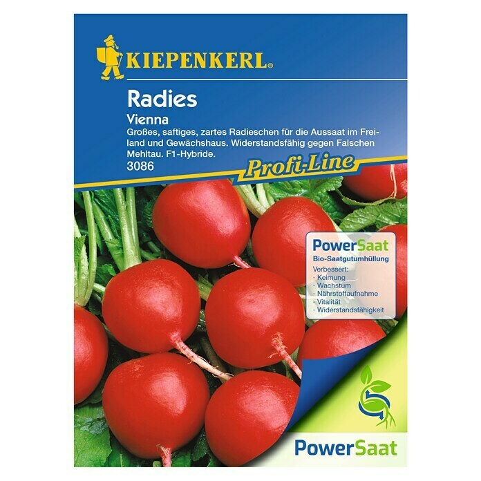 Kiepenkerl Profi-Line Gemüsesamen Radieschen PowerSaat (Raphanus sativus, Saatzeit: März, Erntezeit: April) - 2 Stück