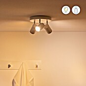 Philips Wiz Regleta LED redonda (15 W, RGBW, Número de bombillas: 3 ud., L x An x Al: 21 x 21 x 12,3 cm, Blanco) | BAUHAUS