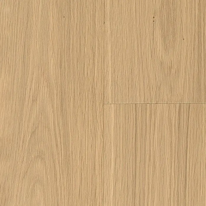 Parador Parkett Basic 11.5 - Eiche gebürstet weiß Naturöl, Landhausdiele, 2.200 x 185 x 11,5 mm - Nahaufnahme von hellem Eichenparkett, das die natürliche Maserung und Wärme des Holzes zeigt. Perfekt für ein gemütliches Interieur.