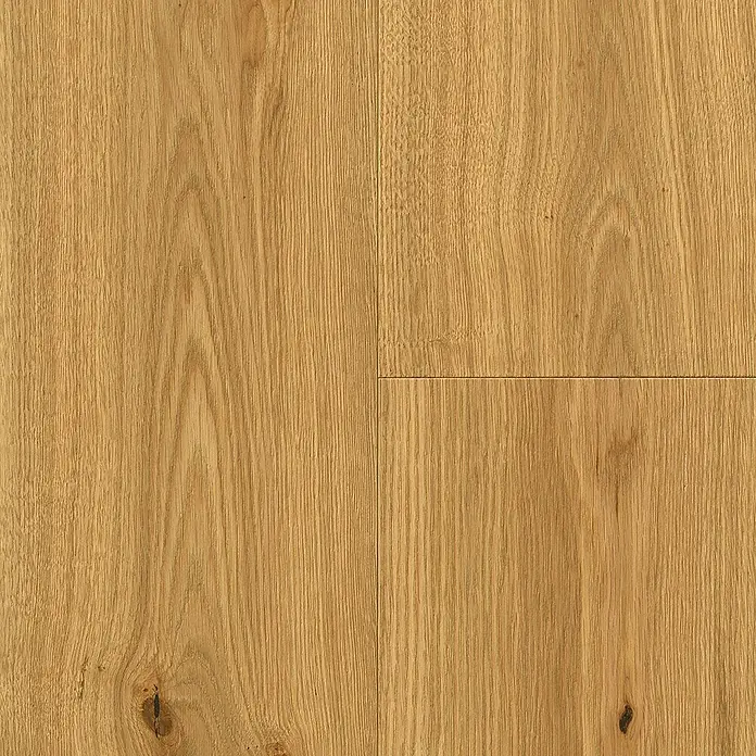 Parador Parkettmuster Basic Eiche gebürstet Naturöl - 200 x 185 x 11,5 mm, Landhausdiele - Nahaufnahme von warmtonigem Eichenparkett mit deutlicher Holzmaserung, ideal für Bodenbeläge.