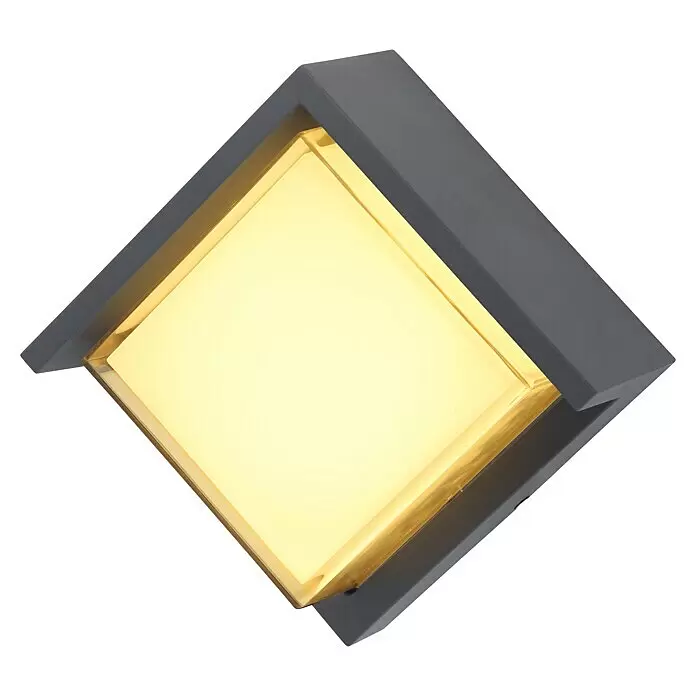 Globo LED-Außenwandleuchte Jalla - 12 W, Anthrazit, IP54 - Diagonale Ansicht