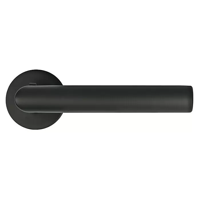 Diamond Doors Zimmertürgarnitur Moderna Smart2lock - Stärke Tür: 38 mm - 45 mm, Edelstahl, L-Form, Graphitschwarz, DIN Anschlag: Rechts, Passend für: Türen ohne Schlüssellochbohrung, Türen mit Schlüssellochbohrung benötigen zusätzlich eine Blindrosette - Vorderansicht