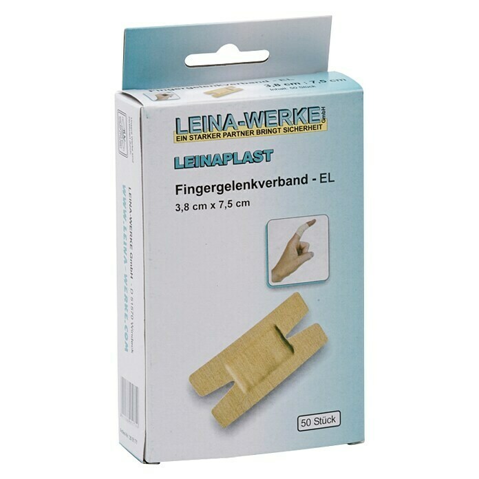 Leina-Werke Fingergelenkverband50 Stk., 3,8 x 7,5 cm, Elastisch Diagonal View