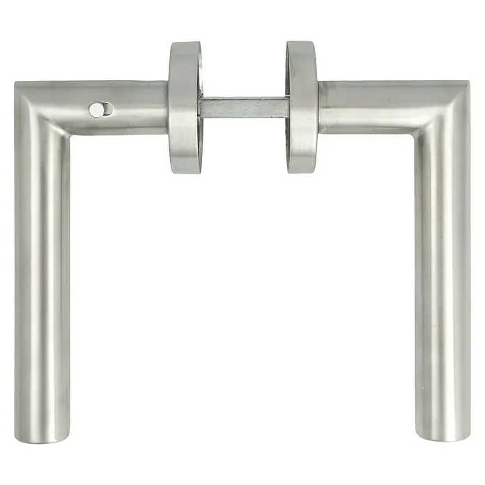 Diamond Doors Zimmertürgarnitur Moderna Smart2lock - Stärke Tür: 38 mm - 45 mm, Edelstahl, L-Form, Edelstahl matt, DIN Anschlag: Rechts, Passend für: Türen ohne Schlüssellochbohrung, Türen mit Schlüssellochbohrung benötigen zusätzlich eine Blindrosette - Türgriff aus satiniertem Edelstahl, modernes Design für stilvolle Inneneinrichtung. Hochwertige Verarbeitung, langlebig und robust.