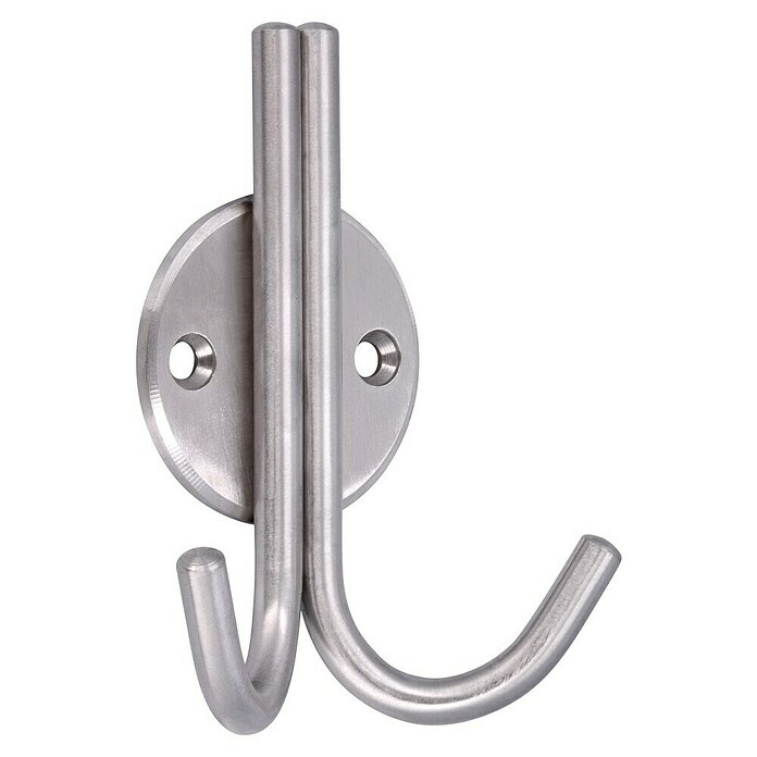 Siro Garderobenhaken (L x B x H: 100 x 77 x 36 mm, Edelstahl, Silber) | BAUHAUS