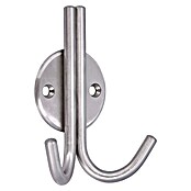 Siro Garderobenhaken (L x B x H: 100 x 77 x 36 mm, Edelstahl, Silber) | BAUHAUS