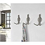 Siro Garderobenhaken (L x B x H: 100 x 77 x 36 mm, Edelstahl, Silber) | BAUHAUS