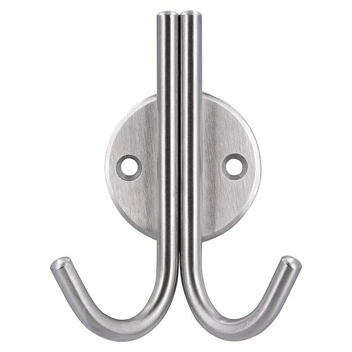 Siro Garderobenhaken (L x B x H: 100 x 77 x 36 mm, Edelstahl, Silber) | BAUHAUS