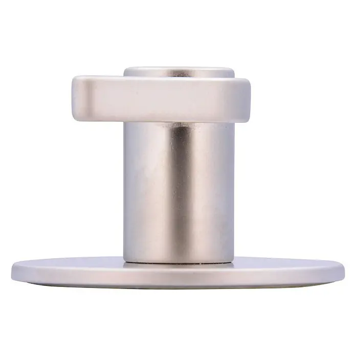 Siro Garderobenhaken - Ø x H: 60 x 38 mm, Stahl, Nickel - Dieser silberne Wandhaken ist die perfekte Lösung, um Ihre Handtücher und Bademäntel stilvoll aufzuhängen. Sein schlichtes Design passt in jedes Bad.