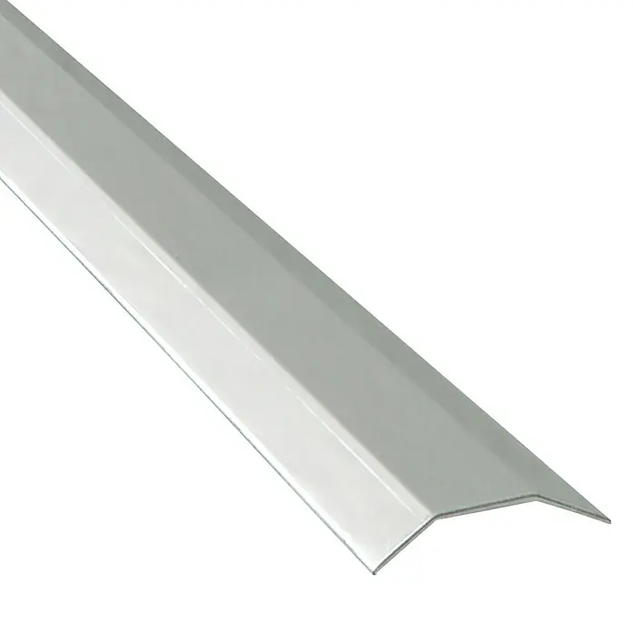 Perfil de transición - Acero, Plateado - Perfil angular metálico, ideal para protección de bordes y refuerzo de esquinas. Un producto versátil y duradero para diversas aplicaciones.