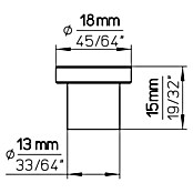 Siro Gumb za pohištvo  (Vrsta pohištvenega ročaja: Gumb, Ø x V: 18 x 15 mm, Jeklo, Srebrna) | 1150 - Möbelknöpfe und Griffe | AAEB - Möbelbeschläge | AAE - Beschläge | AA - Eisenwaren | A - Eisenwaren | BAUHAUS