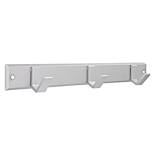 Siro Garderobna letev (Do x Š x V: 332 x 44 x 47 mm, Število kaveljčkov: 3 kos, Srebrna, Aluminij)