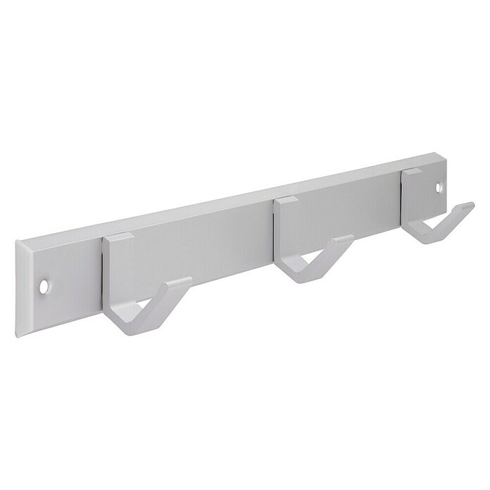 Siro Garderobenleiste (L x B x H: 332 x 44 x 47 mm, Anzahl Haken: 3 Stk., Silber, Aluminium) | BAUHAUS