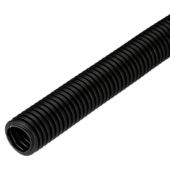 Flexrohr EN16 betonfest - Beton, 100 m, Kunststoff, 750 N, Schwarz, 16 mm - Schwarze, flexible Wellrohrleitung, ideal für Kabelschutz und -führung in verschiedenen Anwendungen.