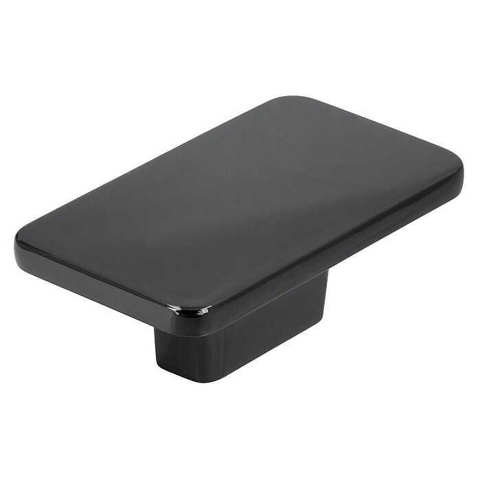 Siro Möbelknopf (Typ Möbelgriff: Knopf, 58 x 33 x 22 mm, Stahl, Schwarz) | BAUHAUS