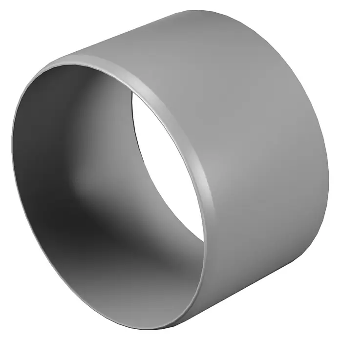 Marley Fallrohr-Bogenverbinder - Nennweite: 75 mm, Kunststoff, Grau - Graue PVC-Rohrmuffe mit glatten Kanten für die Verbindung von Rohren in Sanitär- oder Abwasserinstallationen.