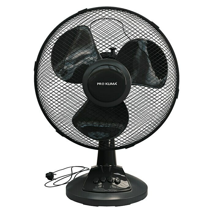 Proklima Stolni ventilator (Crna, Promjer: 30 cm, 40 W, 1.890 m³/h)