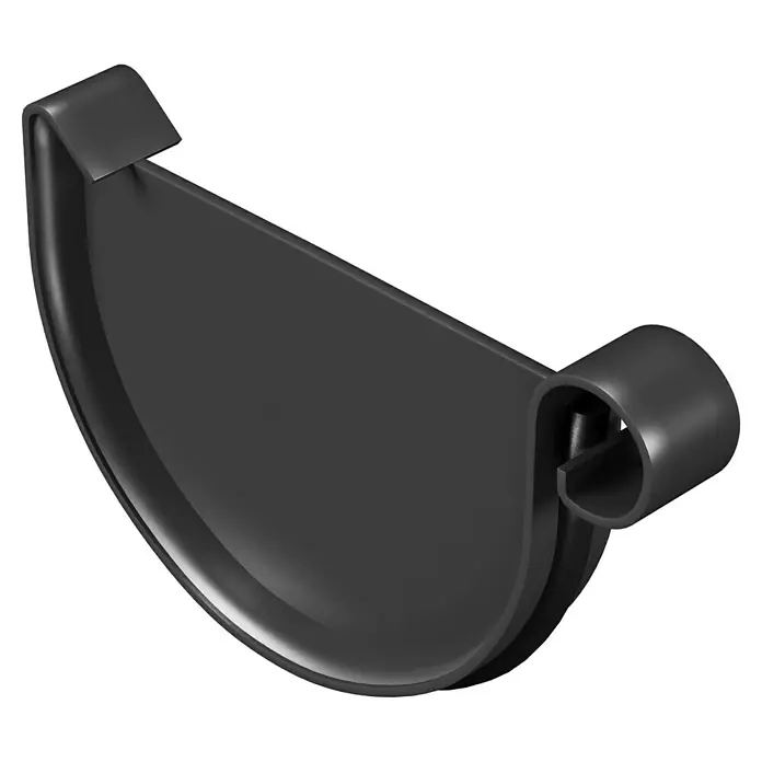 Marley Rinnenendstück - Nennweite: 100 mm, Kunststoff, Anthrazit-Metallic, Universal - Dachrinnenendstück in Schwarz. Das Endstück ist aus robustem Material gefertigt und sorgt für einen sauberen Abschluss der Dachrinne.